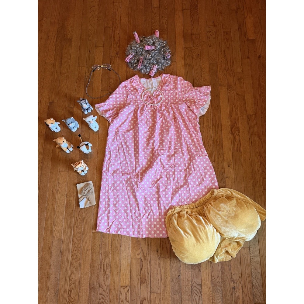 Crazy cat lady + Cat Meow Couple costume Shirt Mask Kittens Curlers Halloween